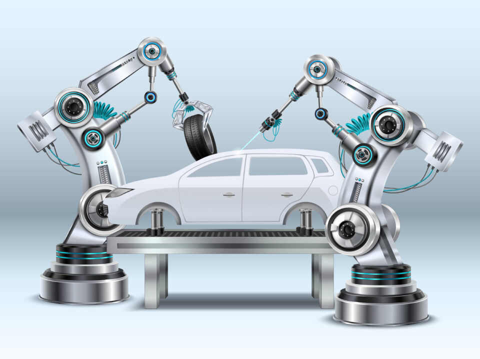 Robotic Arm Realistic Composition